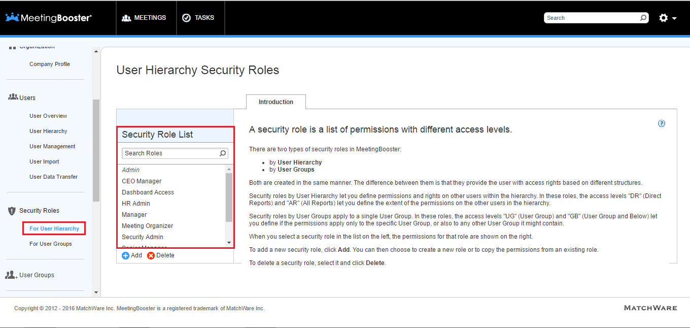 How do I access Security Roles? - MatchWare FAQ